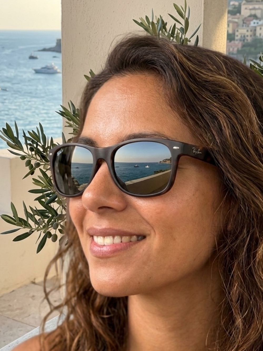 Ray-Ban Brown Frame Black Lenses Sunglasses